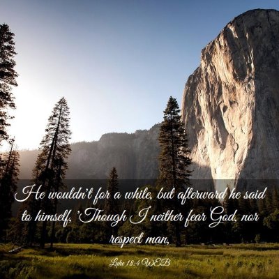 Picture 03 - Luke 18:4 WEB - He wouldn't for a while, but afterward he said to - Bible Verse Picture