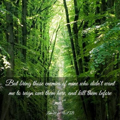 Picture 03 - Luke 19:27 WEB - But bring those enemies of mine who didn't want - Bible Verse Picture