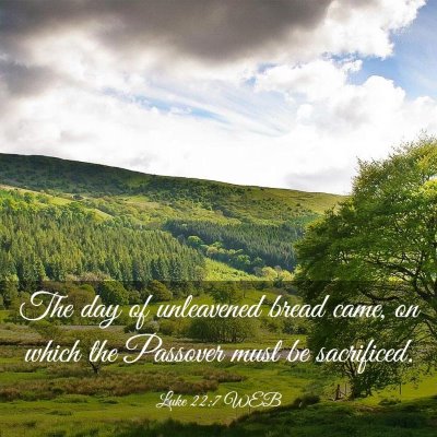 Picture 03 - Luke 22:7 WEB - The day of unleavened bread came, on which the - Bible Verse Picture
