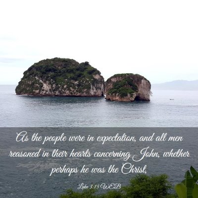 Picture 03 - Luke 3:15 WEB - As the people were in expectation, and all men - Bible Verse Picture