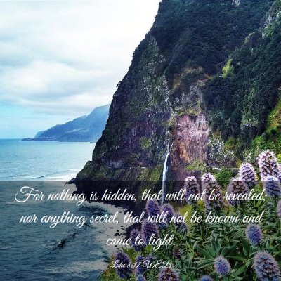 Picture 03 - Luke 8:17 WEB - For nothing is hidden, that will not be revealed; - Bible Verse Picture