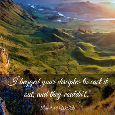 Picture 03 - Luke 9:40 WEB - I begged your disciples to cast it out, and they - Bible Verse Picture
