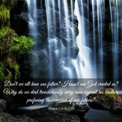Picture 03 - Malachi 2:10 WEB - Don't we all have one father? Hasn't one God - Bible Verse Picture