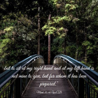 Picture 03 - Mark 10:40 WEB - but to sit at my right hand and at my left hand - Bible Verse Picture