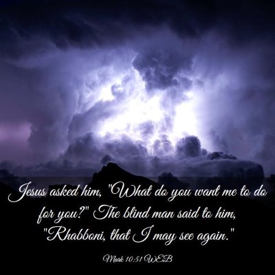 Picture 03 - Mark 10:51 WEB - Jesus asked him, 
