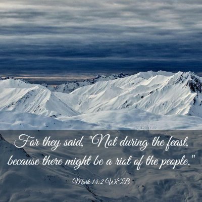 Picture 03 - Mark 14:2 WEB - For they said, 