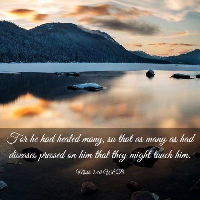 Picture 03 - Mark 3:10 WEB - For he had healed many, so that as many as had - Bible Verse Picture