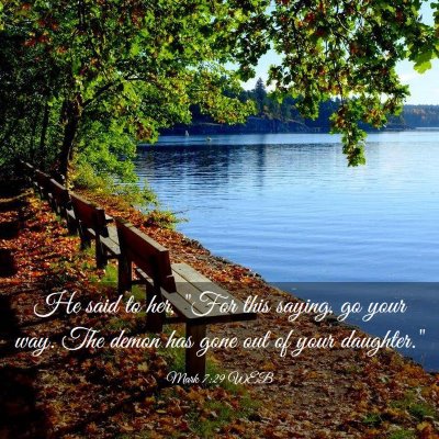 Picture 03 - Mark 7:29 WEB - He said to her, 