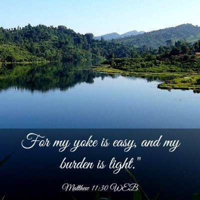 Picture 03 - Matthew 11:30 WEB - For my yoke is easy, and my burden is - Bible Verse Picture