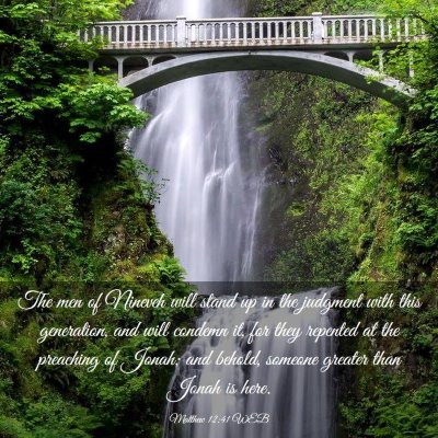 Picture 03 - Matthew 12:41 WEB - The men of Nineveh will stand up in the judgment - Bible Verse Picture