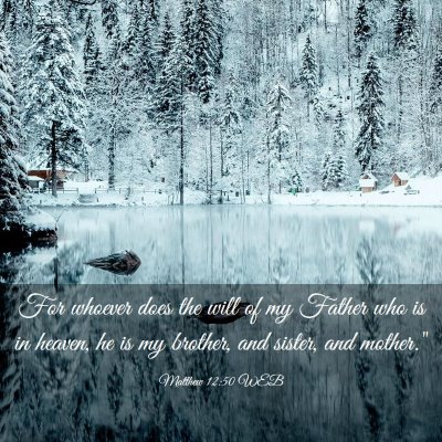 Picture 03 - Matthew 12:50 WEB - For whoever does the will of my Father who is in - Bible Verse Picture