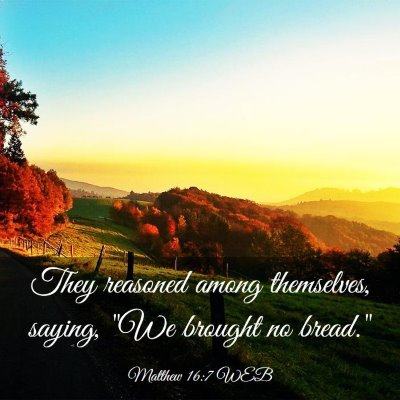Picture 03 - Matthew 16:7 WEB - They reasoned among themselves, saying, 