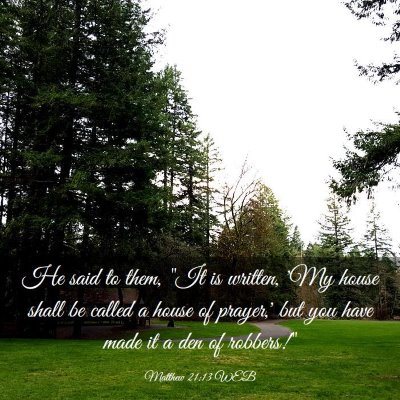 Picture 03 - Matthew 21:13 WEB - He said to them, 
