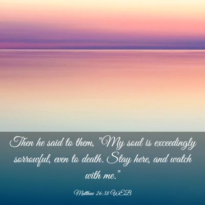 Picture 03 - Matthew 26:38 WEB - Then he said to them, 