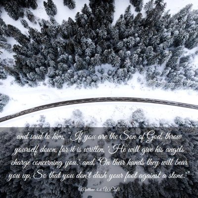 Picture 03 - Matthew 4:6 WEB - and said to him, 