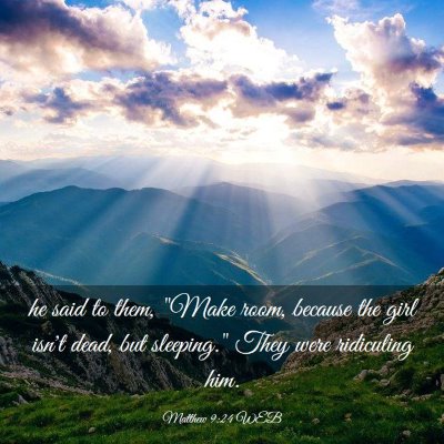 Picture 03 - Matthew 9:24 WEB - he said to them, 