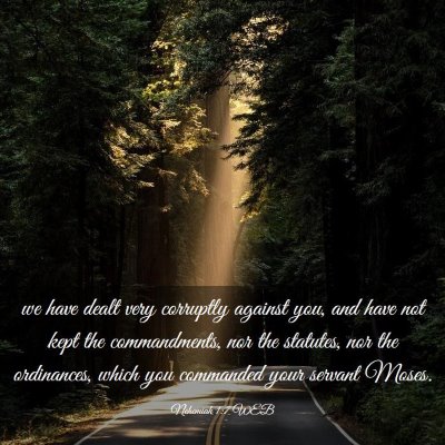 Picture 03 - Nehemiah 1:7 WEB - we have dealt very corruptly against you, and - Bible Verse Picture