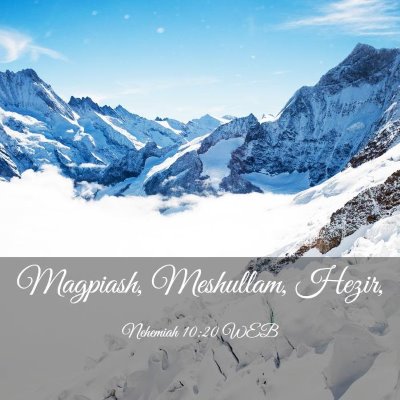 Picture 03 - Nehemiah 10:20 WEB - Magpiash, Meshullam, - Bible Verse Picture