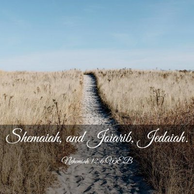 Picture 03 - Nehemiah 12:6 WEB - Shemaiah, and Joiarib, - Bible Verse Picture