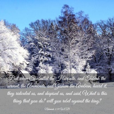 Picture 03 - Nehemiah 2:19 WEB - But when Sanballat the Horonite, and Tobiah the - Bible Verse Picture
