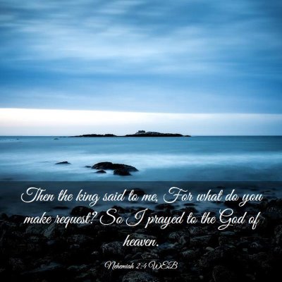 Picture 03 - Nehemiah 2:4 WEB - Then the king said to me, For what do you make - Bible Verse Picture