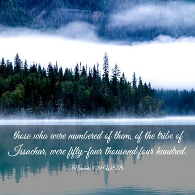 Picture 03 - Numbers 1:29 WEB - those who were numbered of them, of the tribe of - Bible Verse Picture