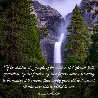 Picture 03 - Numbers 1:32 WEB - Of the children of Joseph, of the children of - Bible Verse Picture