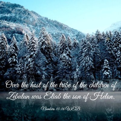 Picture 03 - Numbers 10:16 WEB - Over the host of the tribe of the children of - Bible Verse Picture