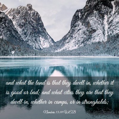 Picture 03 - Numbers 13:19 WEB - and what the land is that they dwell in, whether - Bible Verse Picture
