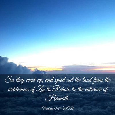 Picture 03 - Numbers 13:21 WEB - So they went up, and spied out the land from the - Bible Verse Picture