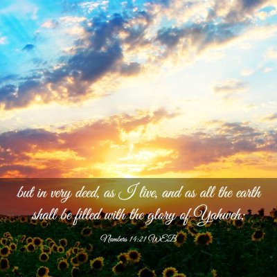 Picture 03 - Numbers 14:21 WEB - but in very deed, as I live, and as all the earth - Bible Verse Picture