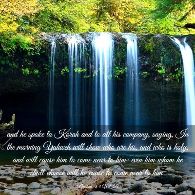 Picture 03 - Numbers 16:5 WEB - and he spoke to Korah and to all his company, - Bible Verse Picture