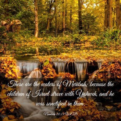 Picture 03 - Numbers 20:13 WEB - These are the waters of Meribah; because the - Bible Verse Picture