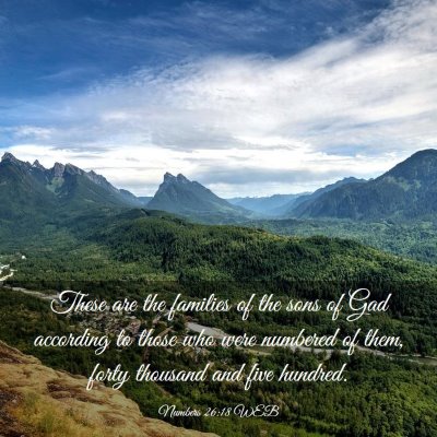 Picture 03 - Numbers 26:18 WEB - These are the families of the sons of Gad - Bible Verse Picture