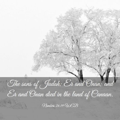 Picture 03 - Numbers 26:19 WEB - The sons of Judah: Er and Onan; and Er and Onan - Bible Verse Picture