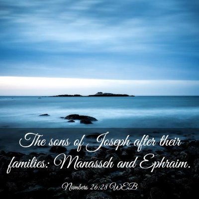 Picture 03 - Numbers 26:28 WEB - The sons of Joseph after their families: Manasseh - Bible Verse Picture
