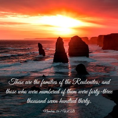 Picture 03 - Numbers 26:7 WEB - These are the families of the Reubenites; and - Bible Verse Picture