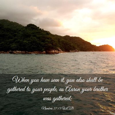 Picture 03 - Numbers 27:13 WEB - When you have seen it, you also shall be gathered - Bible Verse Picture