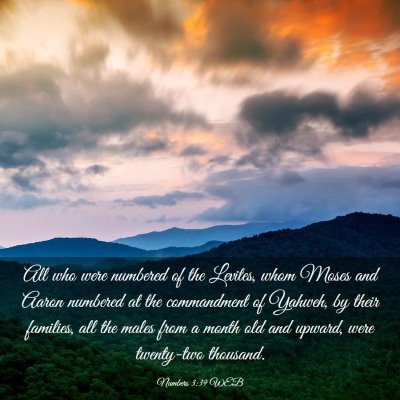 Picture 03 - Numbers 3:39 WEB - All who were numbered of the Levites, whom Moses - Bible Verse Picture
