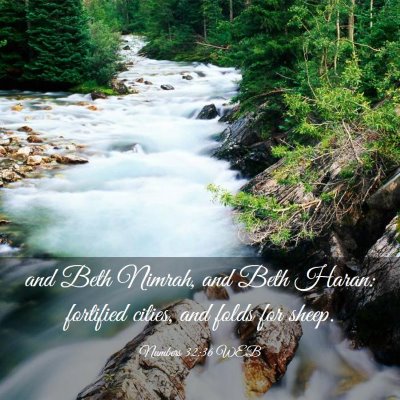 Picture 03 - Numbers 32:36 WEB - and Beth Nimrah, and Beth Haran: fortified - Bible Verse Picture