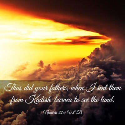 Picture 03 - Numbers 32:8 WEB - Thus did your fathers, when I sent them from - Bible Verse Picture