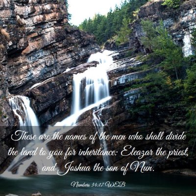 Picture 03 - Numbers 34:17 WEB - These are the names of the men who shall divide - Bible Verse Picture
