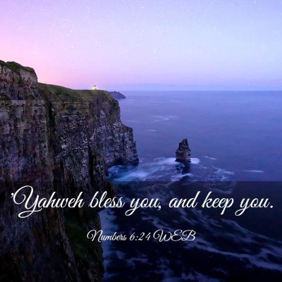 Picture 03 - Numbers 6:24 WEB - 'Yahweh bless you, and keep - Bible Verse Picture