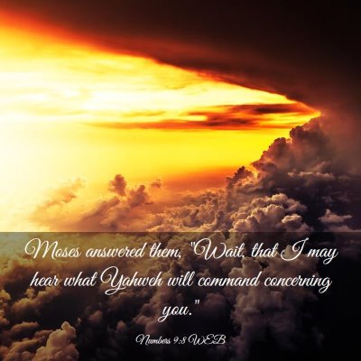 Picture 03 - Numbers 9:8 WEB - Moses answered them, 