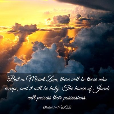 Picture 03 - Obadiah 1:17 WEB - But in Mount Zion, there will be those who - Bible Verse Picture