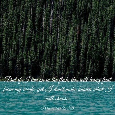 Picture 03 - Philippians 1:22 WEB - But if I live on in the flesh, this will bring - Bible Verse Picture