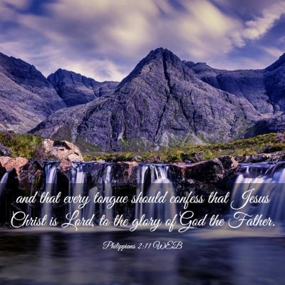 Picture 03 - Philippians 2:11 WEB - and that every tongue should confess that Jesus - Bible Verse Picture
