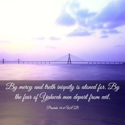 Picture 03 - Proverbs 16:6 WEB - By mercy and truth iniquity is atoned for. By the - Bible Verse Picture