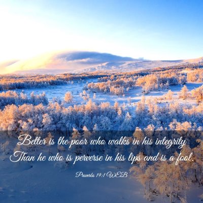 Picture 03 - Proverbs 19:1 WEB - Better is the poor who walks in his integrity - Bible Verse Picture