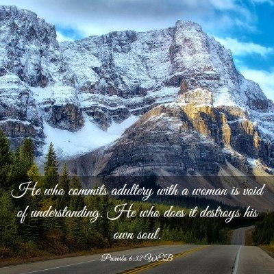 Picture 03 - Proverbs 6:32 WEB - He who commits adultery with a woman is void of - Bible Verse Picture